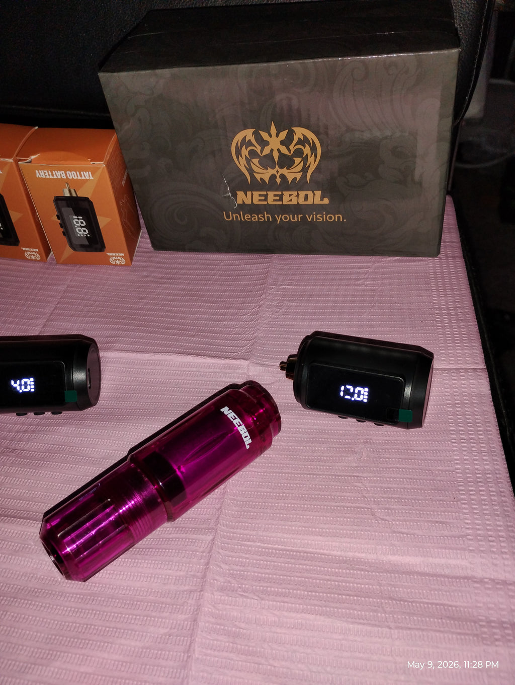 Neebol Rotary Tattoo Pen — Pink