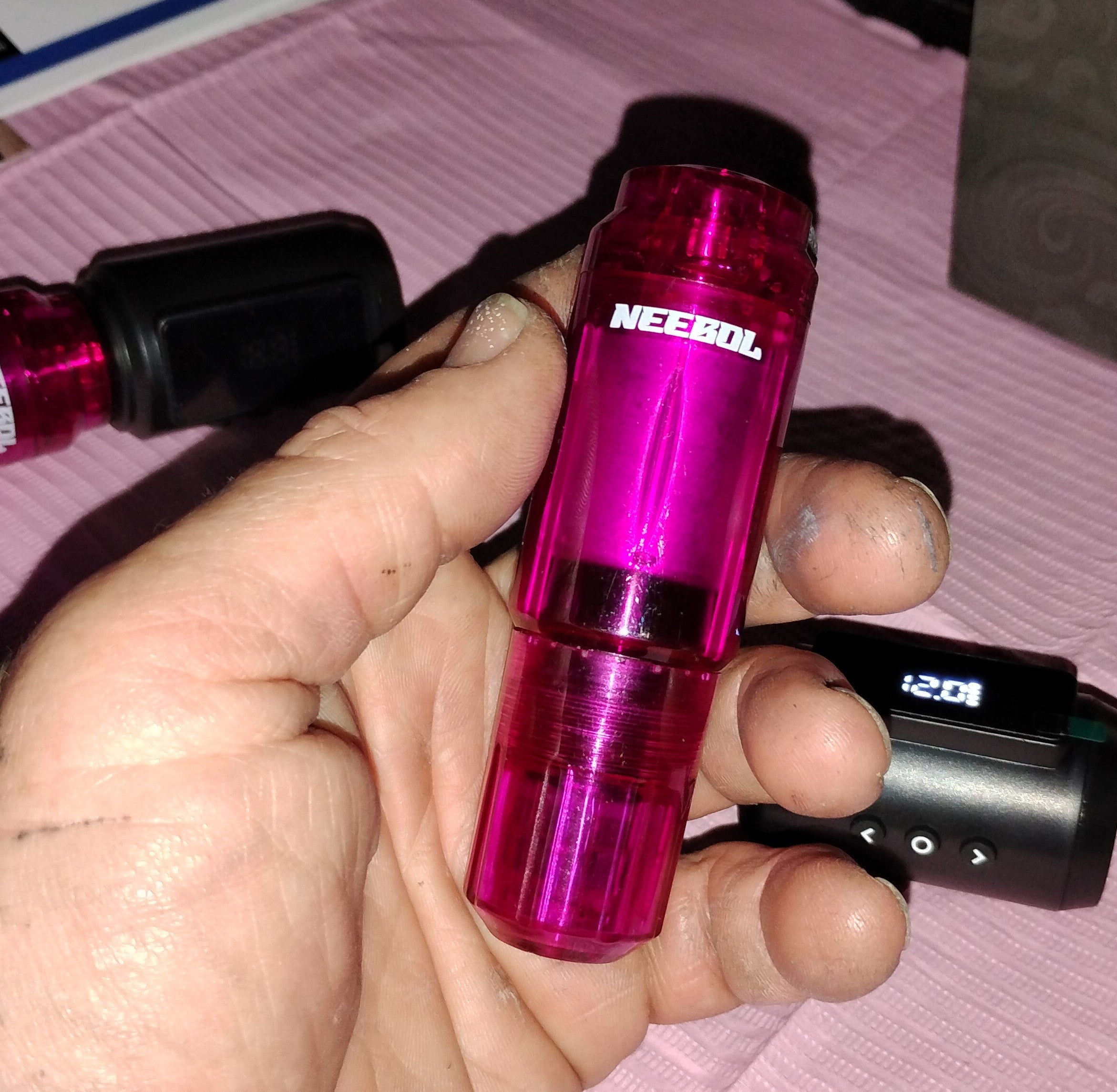 Neebol Rotary Tattoo Pen — Pink