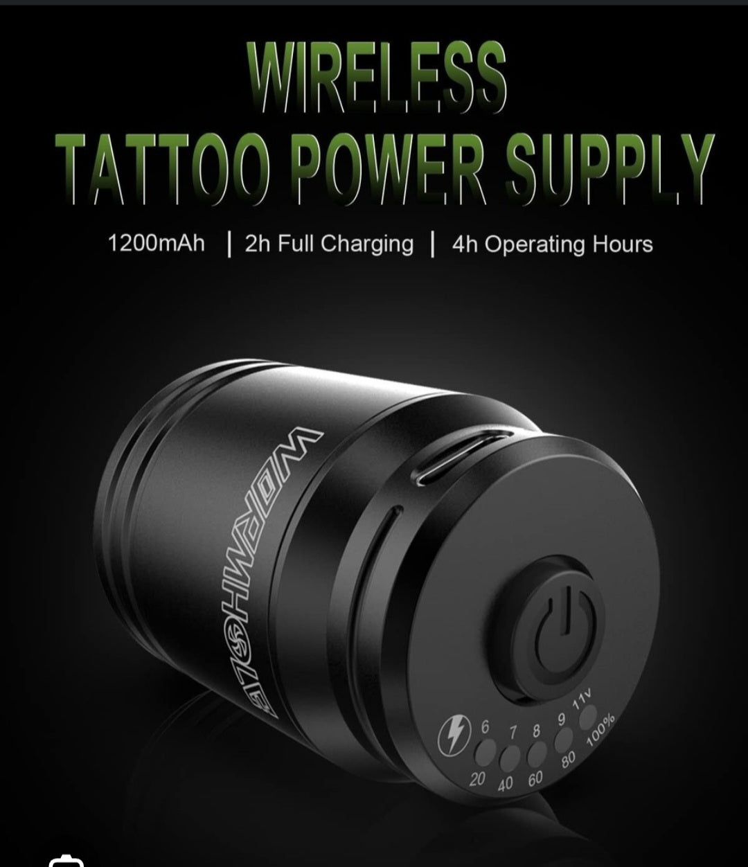 Wormhole battery for rotary tattoo machine